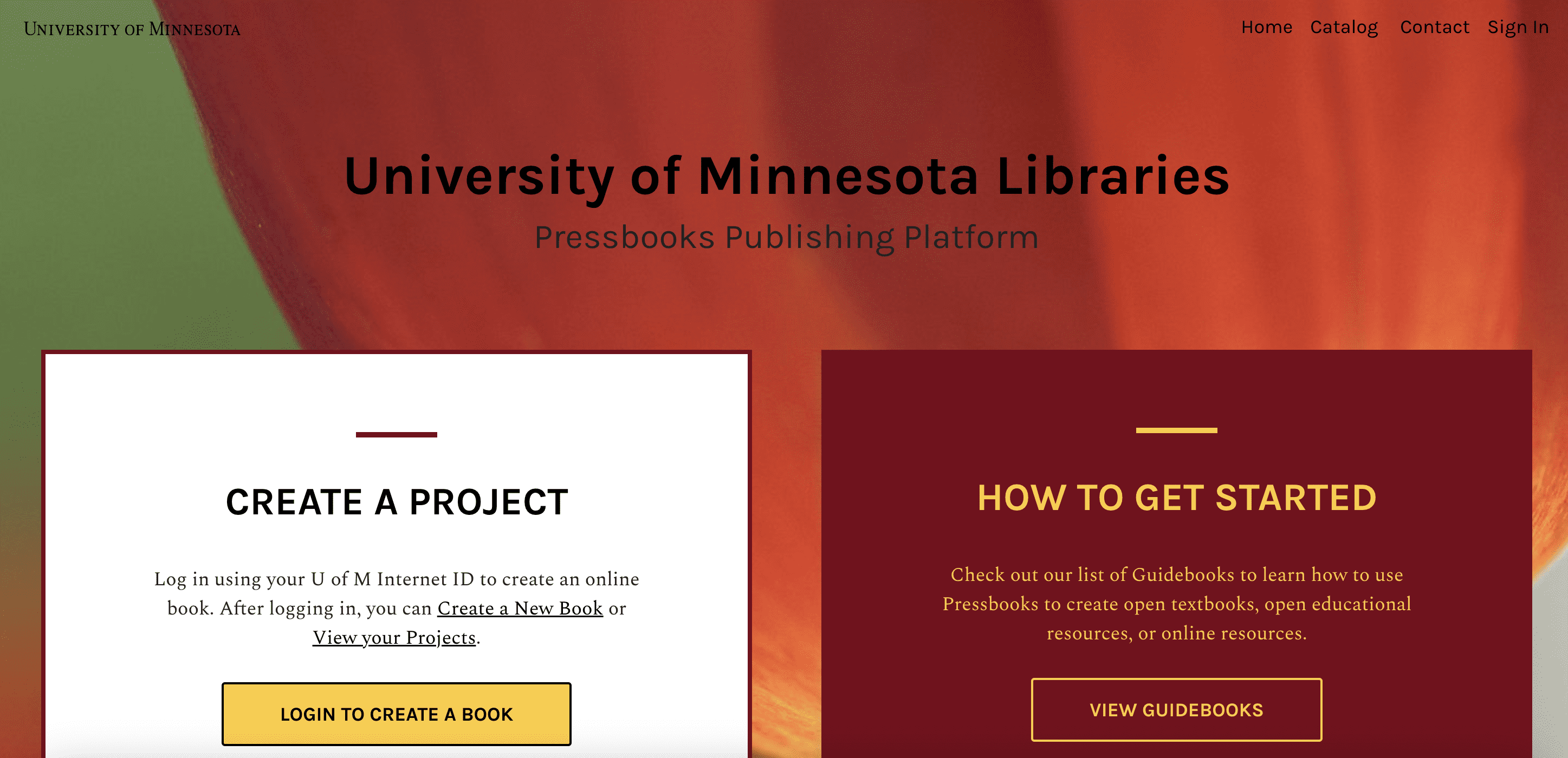 University of Minnesota Pressbooks homepage